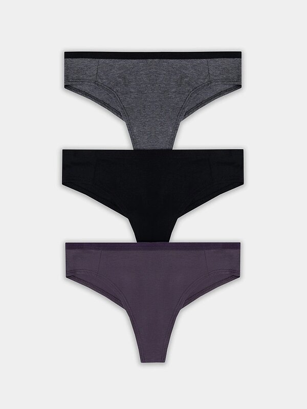 MARK FORMELLE Трусы 576026 412247H-3 меланж темно-серый+гортензия +черный