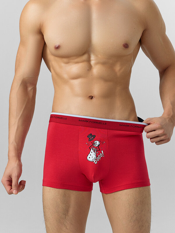 MARK FORMELLE Трусы 576045 411228-2 красный +Деды морозы на черном