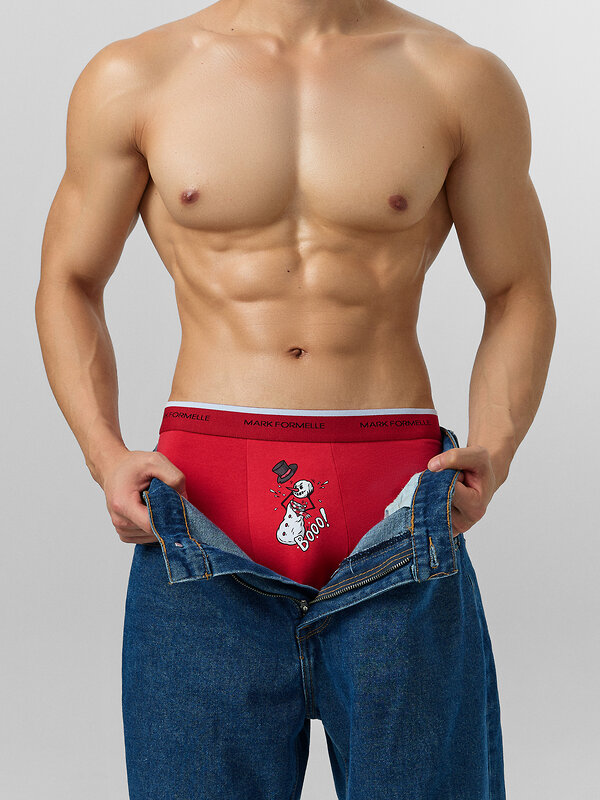 MARK FORMELLE Трусы 576045 411228-2 красный +Деды морозы на черном