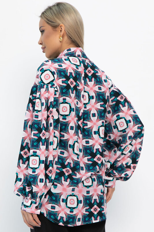 LT Collection Блуза 576070 Б14857-14М бирюзово-розовый