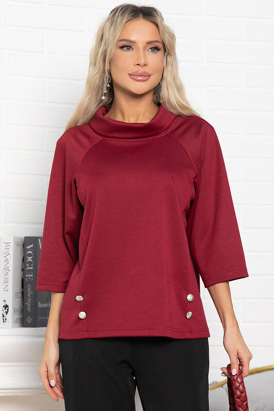 LT Collection Джемпер 576073 Б15003-18М бордовый