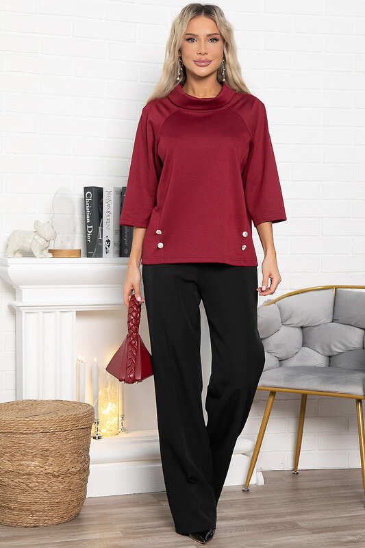 LT Collection Джемпер 576073 Б15003-18М бордовый