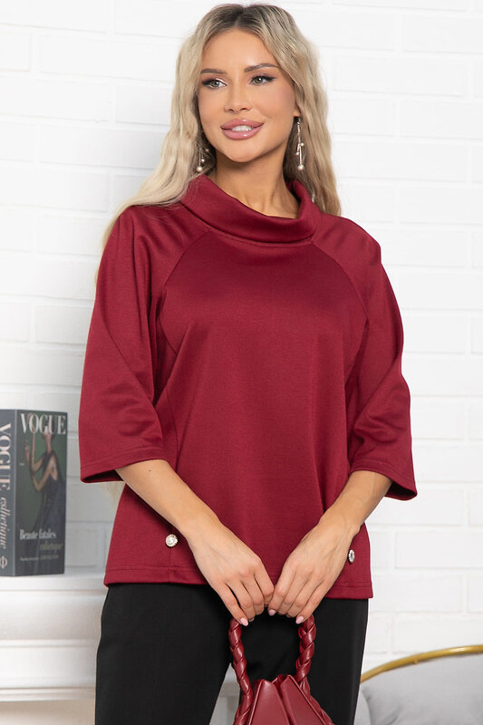 LT Collection Джемпер 576073 Б15003-18М бордовый