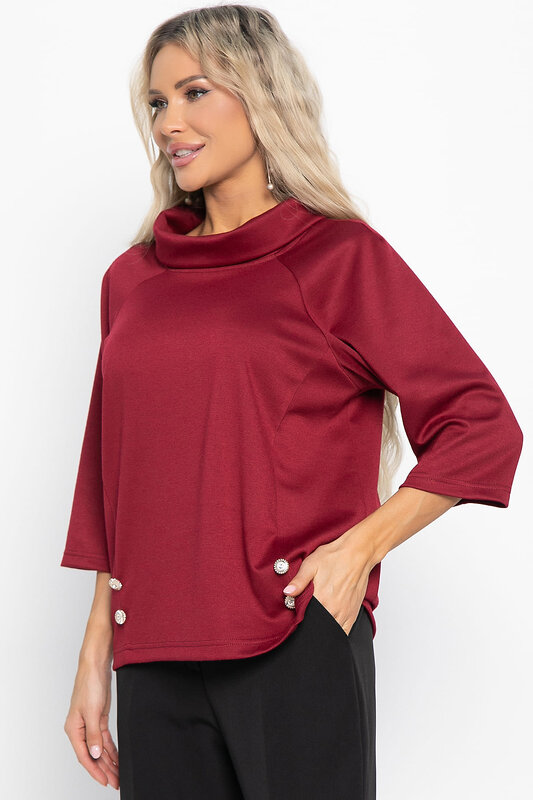 LT Collection Джемпер 576073 Б15003-18М бордовый