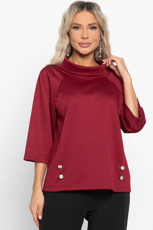 LT Collection Джемпер 576073 Б15003-18М бордовый
