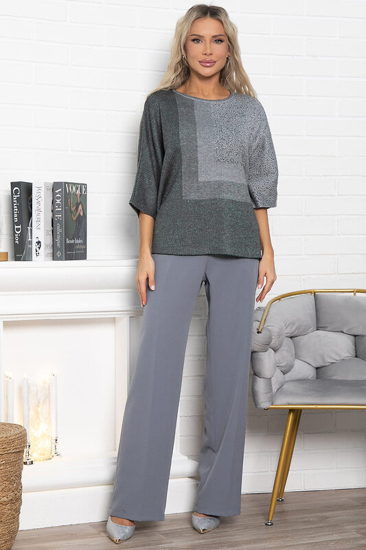 LT Collection Джемпер 576077 Б14998-4М серый