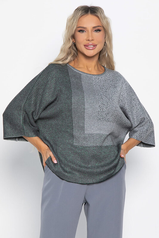 LT Collection Джемпер 576077 Б14998-4М серый