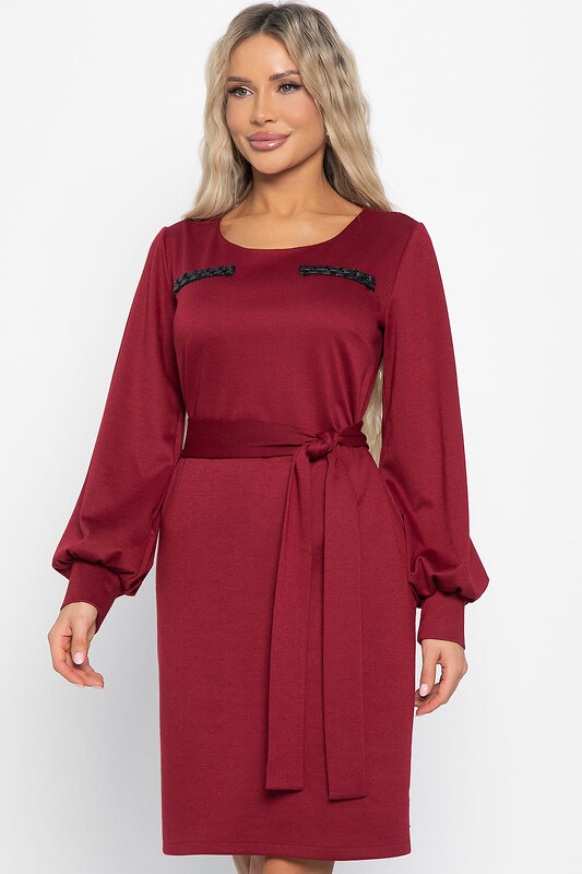 LT Collection Платье 576083 П15012-18М бордовый
