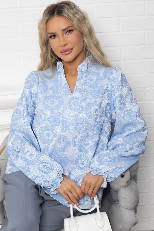 LT Collection Блуза 576084 Б15015-18М голубой