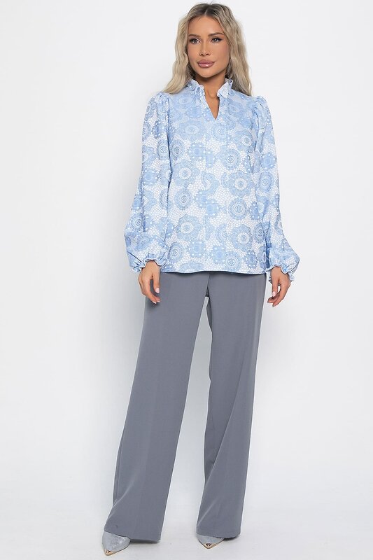 LT Collection Блуза 576084 Б15015-18М голубой