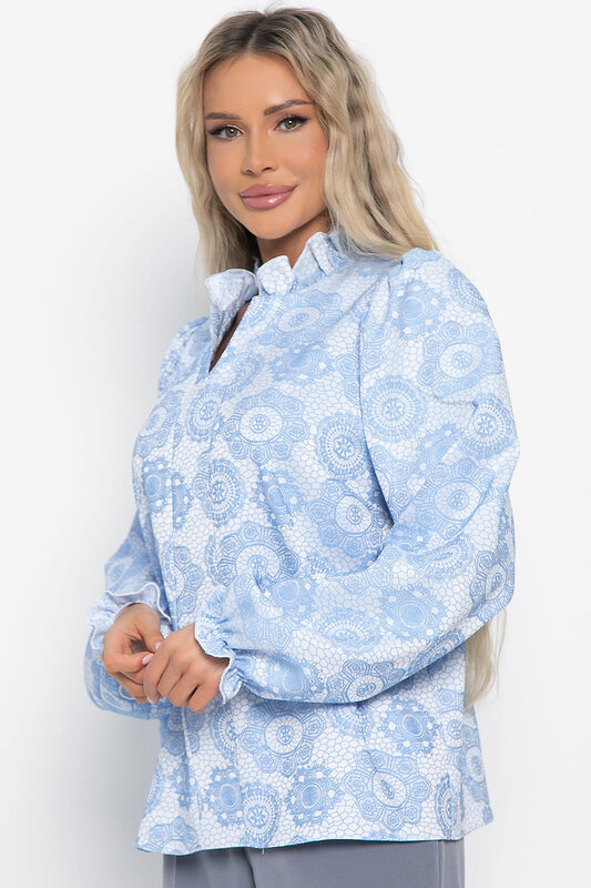 LT Collection Блуза 576084 Б15015-18М голубой