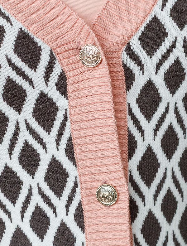 VILATTE Кардиган 576094 D31.152 кофейный-белый