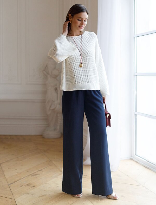 VILATTE Джемпер 576095 D39.379 белый