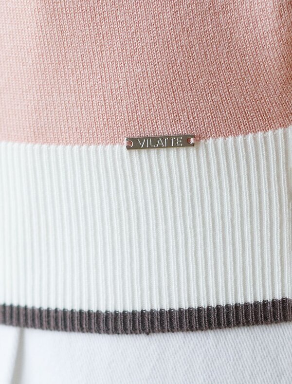 VILATTE Джемпер 576106 D39.387 светло-розовый