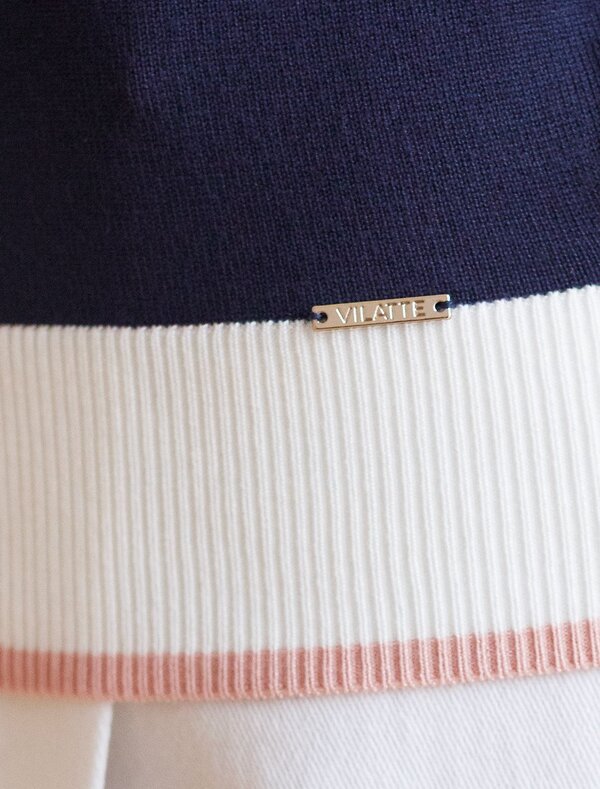 VILATTE Джемпер 576107 D39.387 темно-синий