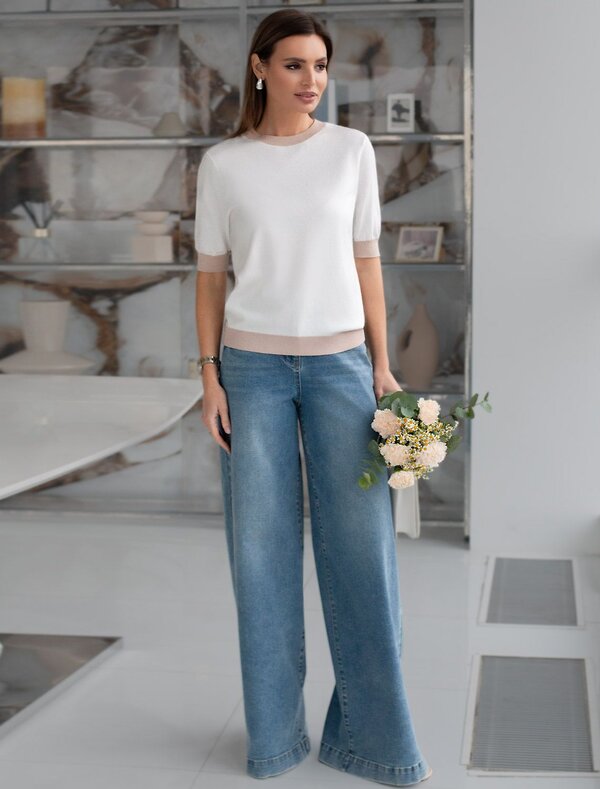 VILATTE Джемпер 576108 D39.388 белый