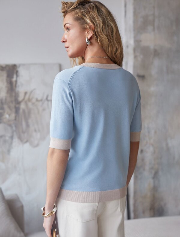 VILATTE Джемпер 576111 D39.388 светло-голубой