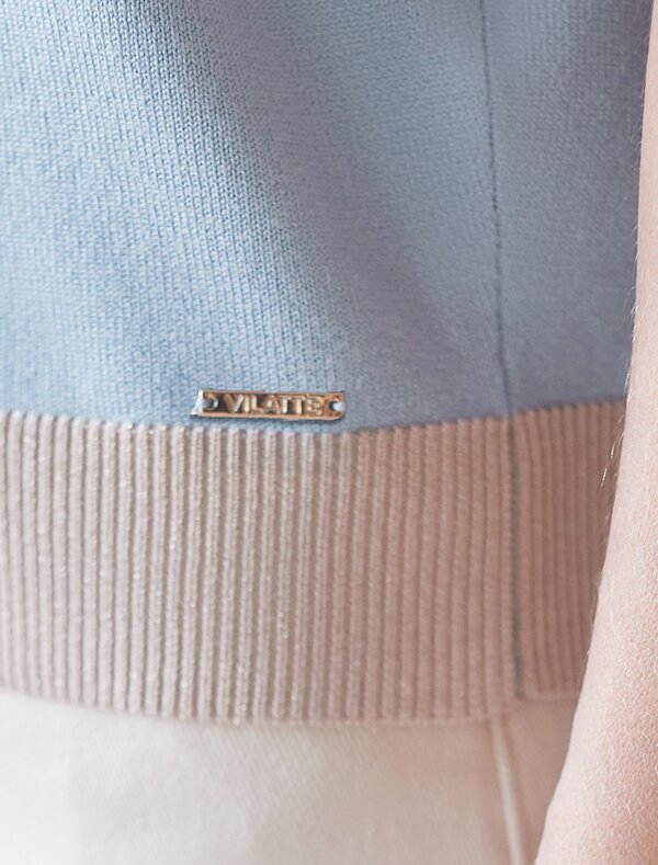 VILATTE Джемпер 576111 D39.388 светло-голубой