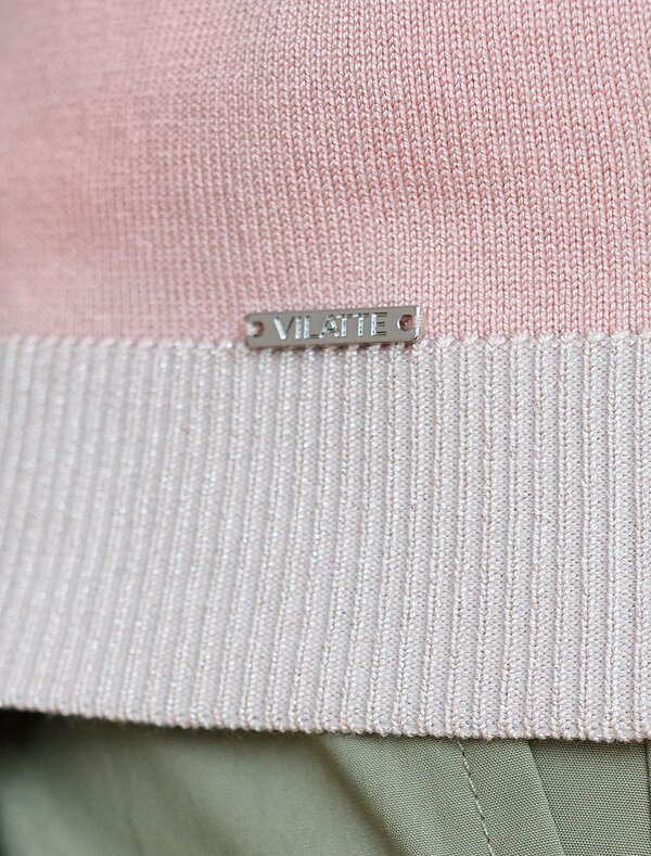 VILATTE Джемпер 576113 D39.388 светло-розовый