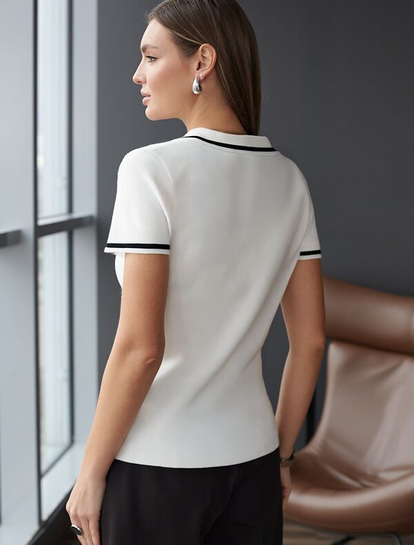 VILATTE Джемпер 576114 D39.389 белый