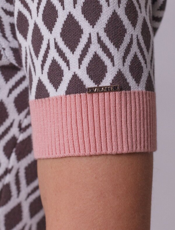 VILATTE Джемпер 576121 D39.402 кофейный-белый