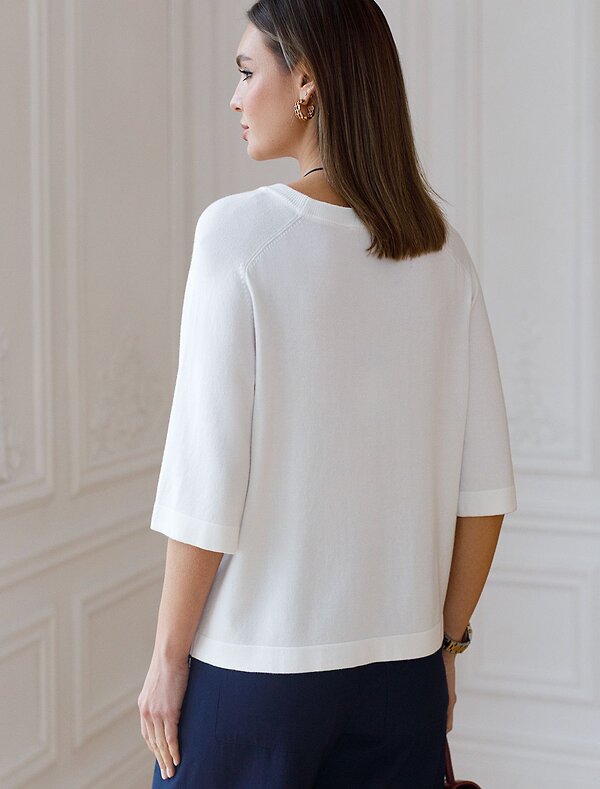 VILATTE Джемпер 576122 D39.403 белый