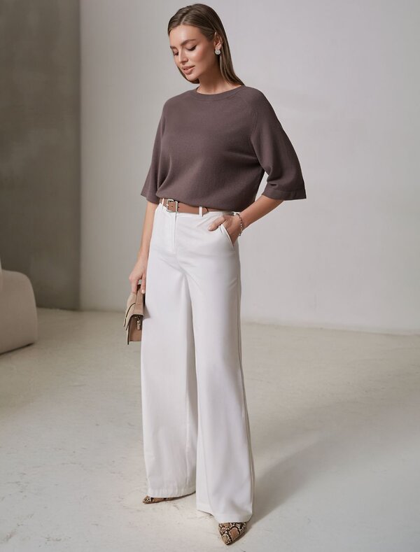 VILATTE Джемпер 576123 D39.403 кофейный