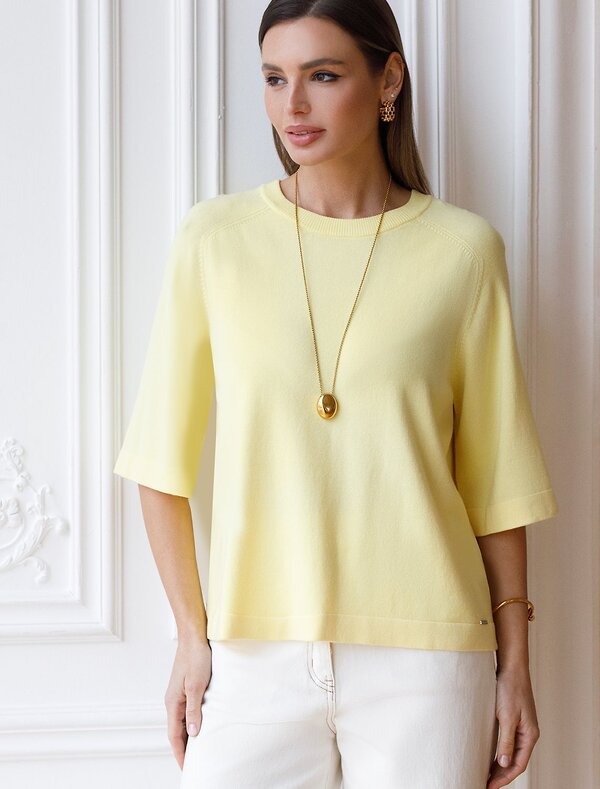 VILATTE Джемпер 576124 D39.403 лимонный