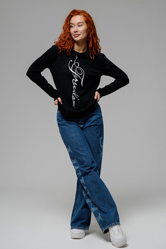 Натали Лонгслив 576141 8513 черный+freedom