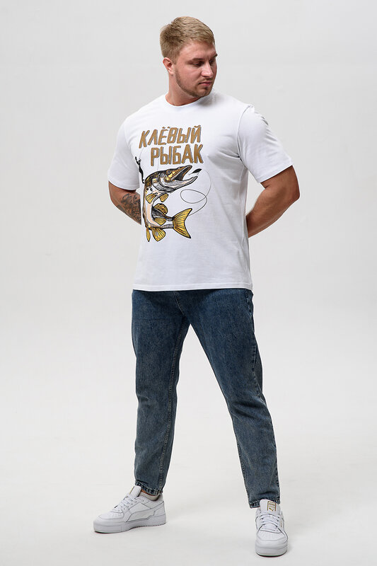 Натали Футболка 576148 8539 белый+рыбак