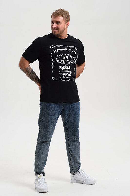 Натали Футболка 576152 8539 черный+супермен