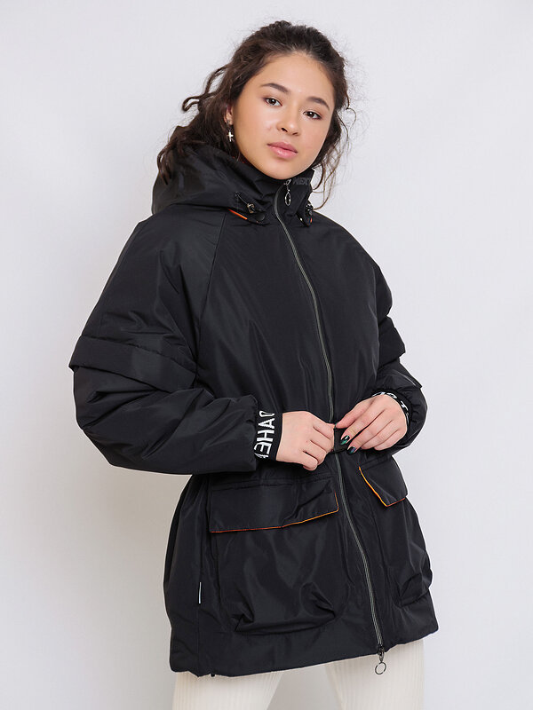 BATIK Бомбер 576209 522-23в-5 Черный/ярко-оранжевый