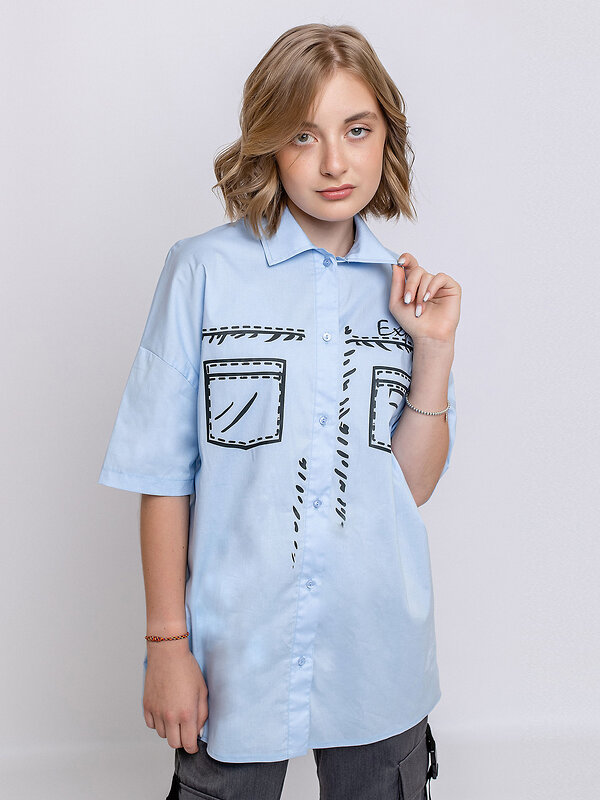 BATIK Блузка 576297 050 ш24-2 Голубой