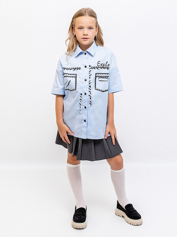 BATIK Блузка 576297 050 ш24-2 Голубой