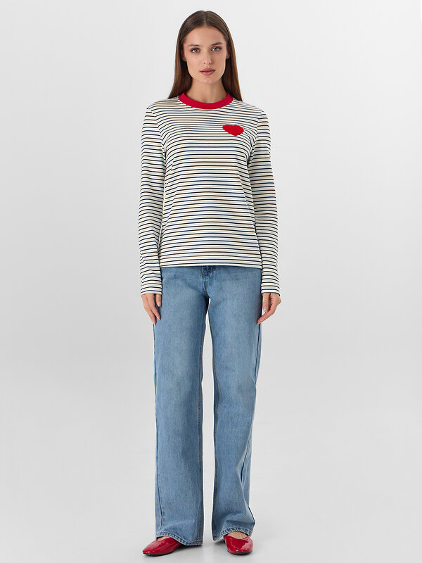 MARK FORMELLE Джемпер 576437 122867 бело -черная полоска