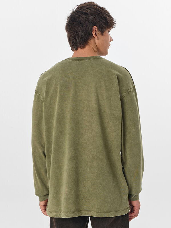 MARK FORMELLE Лонгслив 576449 121964 ACID WASH зимний мох
