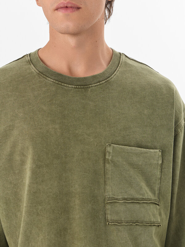 MARK FORMELLE Лонгслив 576449 121964 ACID WASH зимний мох