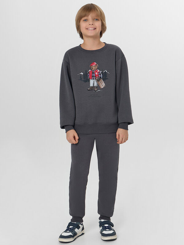 MARK FORMELLE Свитшот 576452 123431/1 серая жемчужина +печать