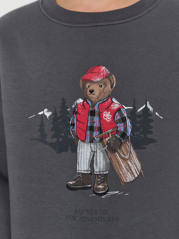 MARK FORMELLE Свитшот 576452 123431/1 серая жемчужина +печать