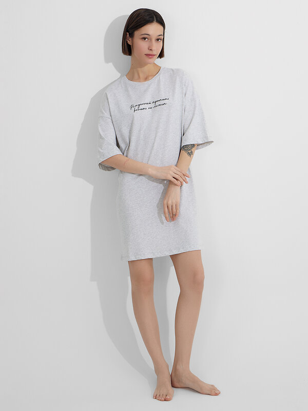 MARK FORMELLE Туника 576459 512079 серый меланж+печать