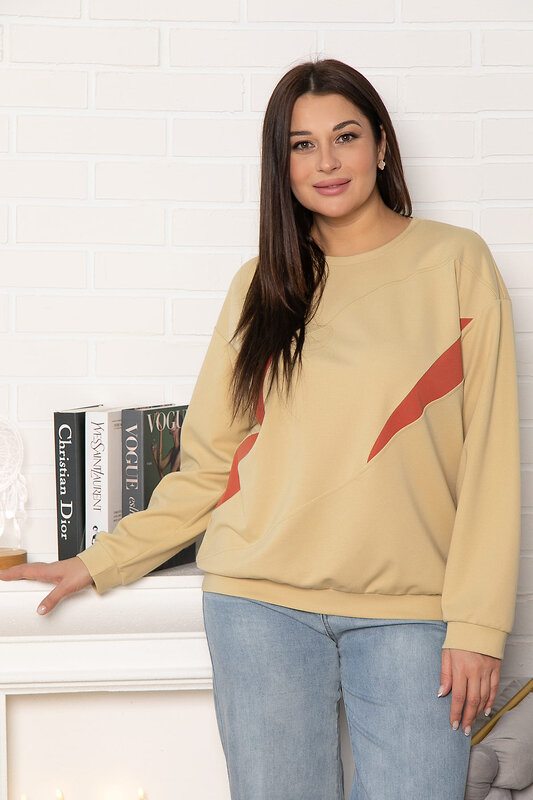 LT Collection Свитшот 576618 Б15005-3М бежевый