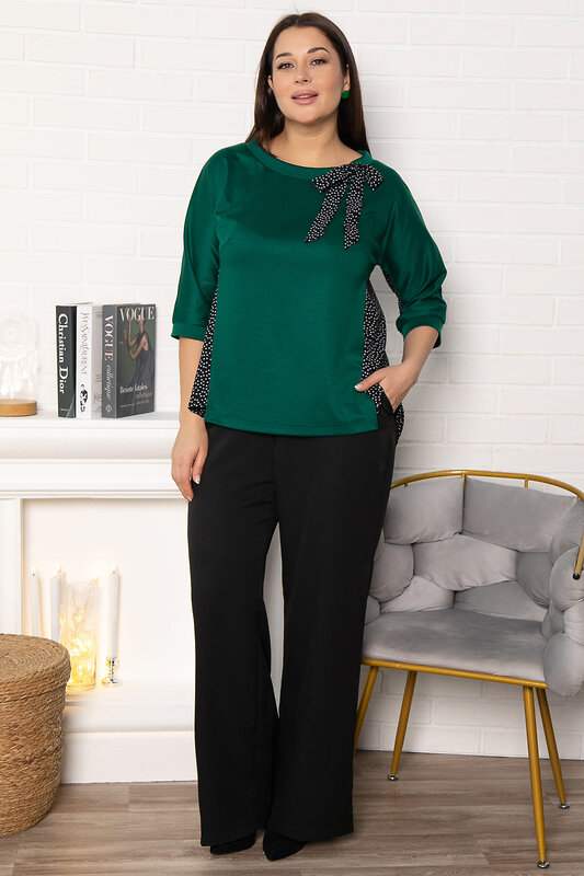 LT Collection Блуза 576619 Б15001-18М зеленый