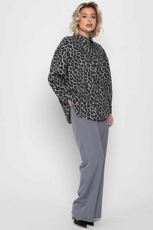 LT Collection Рубашка 576621 Б14960-18М серый.черный