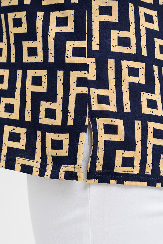 Натали Рубашка 576659 21603 орнамент синий