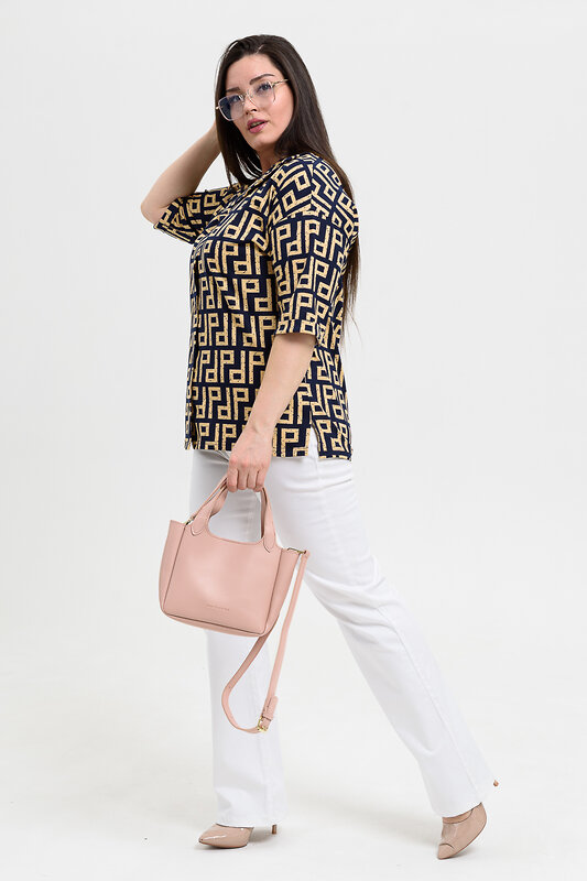 Натали Рубашка 576659 21603 орнамент синий