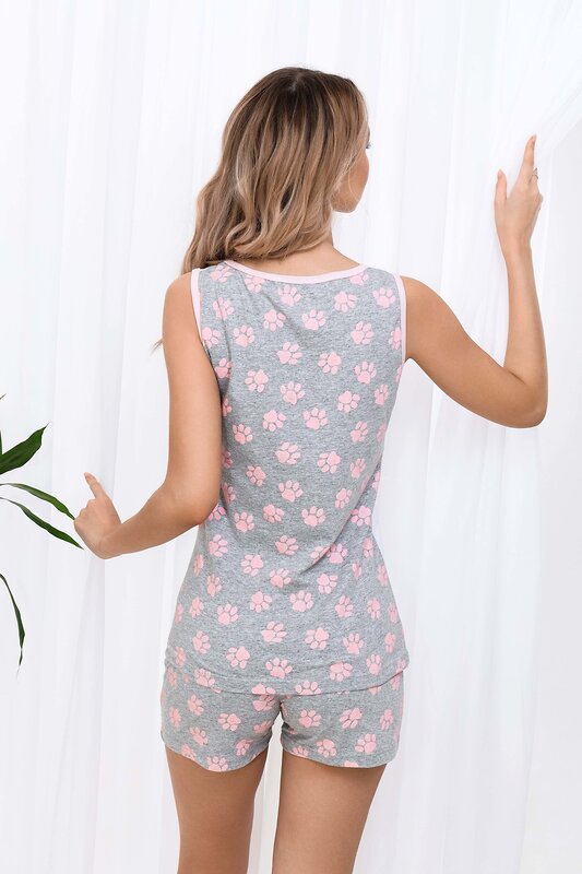 Натали Пижама 576664 Пижама Два котенка шорты белый