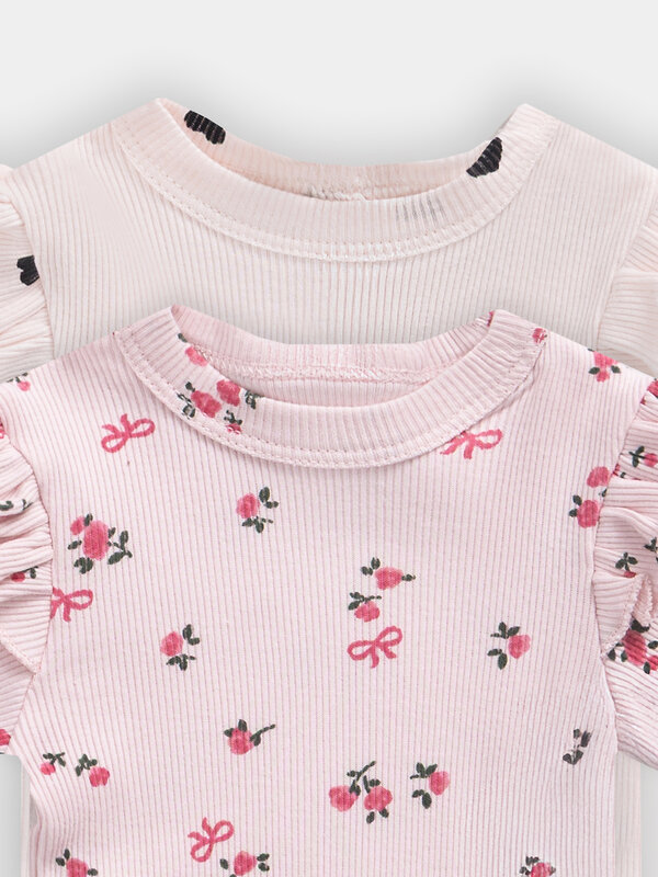 MARK FORMELLE Боди детское 576695 13017-2 сердца на св.розовом +цветочки на розовом