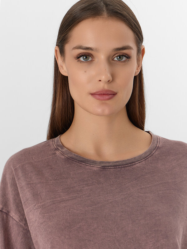 MARK FORMELLE Джемпер 576705 122868 ACID WASH бордово-серый