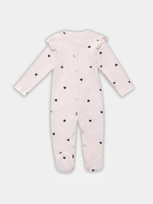 MARK FORMELLE Комбинезон 576708 14007-2 сердца на св.розовом +цветочки на розовом