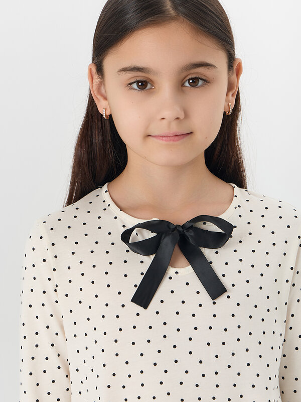 MARK FORMELLE Платье 576736 157982 горошек на молочном